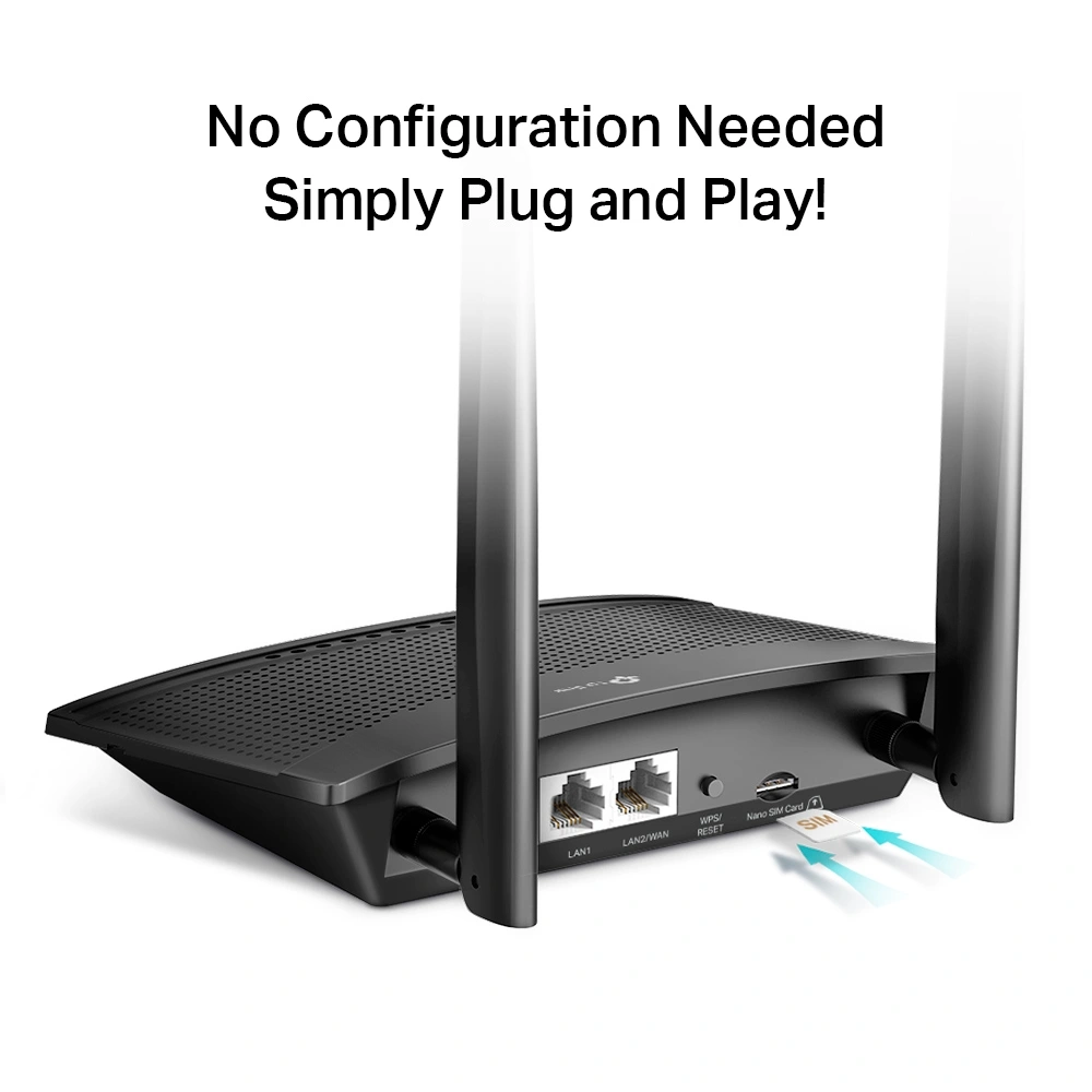 TP-Link Sim Router Wireless N 4G LTE 300 Mbps TL-MR100 view 3